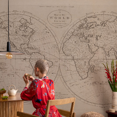 Foto behang voor de kinderkamer Oude kaart