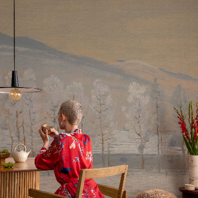 Fotobehang babykamer Winterlandschap