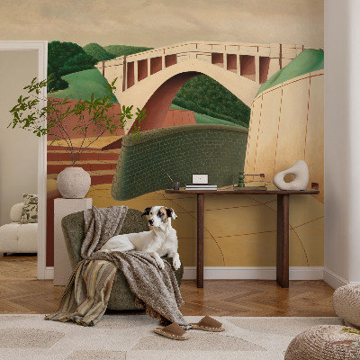 Fotobehang voor de kinderkamer met een vredig landschap