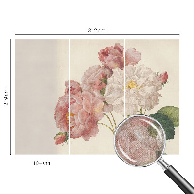 Fotobehang kinderkamer met romantische rozen