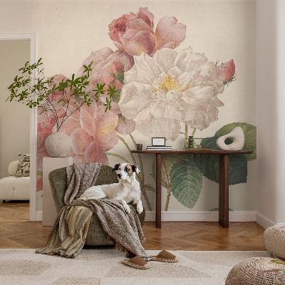 Fotobehang kinderkamer met romantische rozen