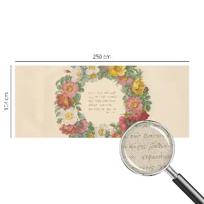 Fotobehang voor kinderkamer met een bloemenkrans als patroon