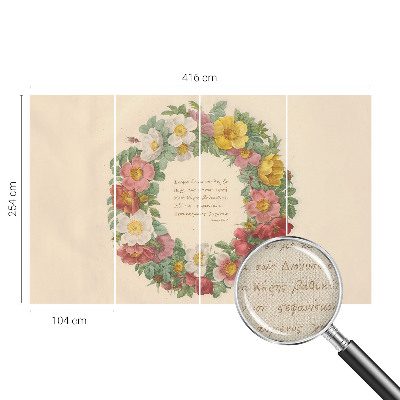 Fotobehang voor kinderkamer Bloemenkrans