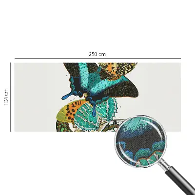 Fotobehang voor de kinderkamer met kleurrijke vlinders