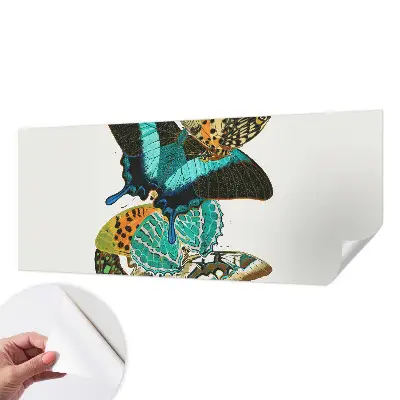 Fotobehang voor de kinderkamer met kleurrijke vlinders
