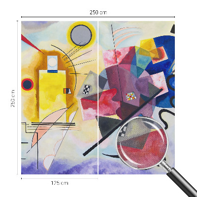 Fotobehang tienerkamer met kleurrijke abstracte vormen