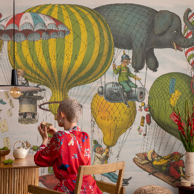 Foto behang voor de keuken Ballonvaart