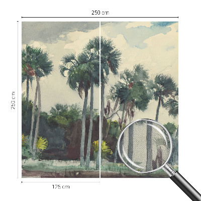 Zelfklevend fotobehang Exotische palmbomen