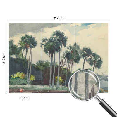 Zelfklevend fotobehang Exotische palmbomen