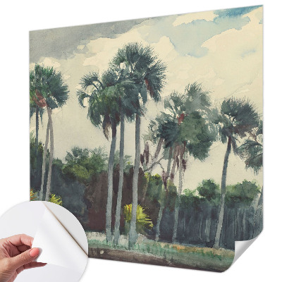 Zelfklevend fotobehang Exotische palmbomen