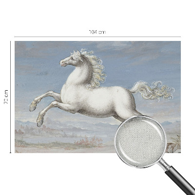 Zelfklevend fotobehang op maat met een afbeelding van paarden bij een hindernis