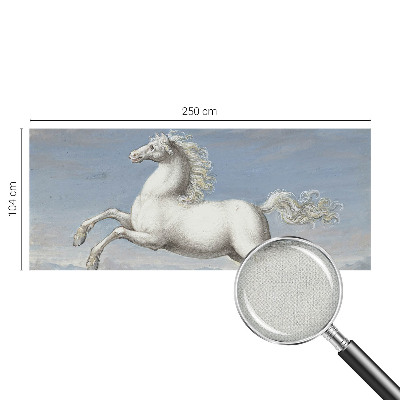 Zelfklevend fotobehang op maat met een afbeelding van paarden bij een hindernis