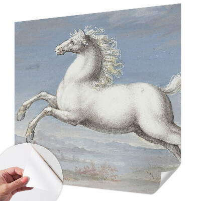 Zelfklevend fotobehang op maat Paarden in de hindernis