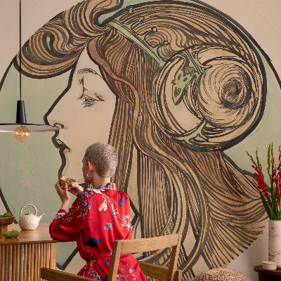 Foto behang voor de kinderkamer Art Nouveau-portret