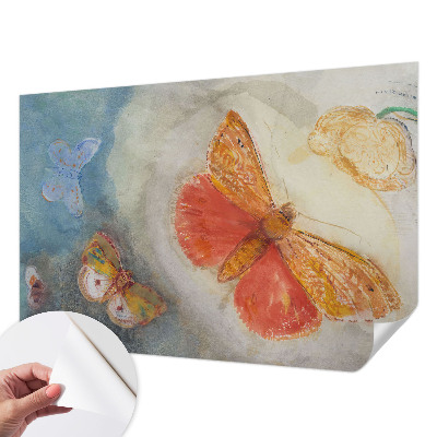 Fotobehang kinderkamer met kleurrijke vlinders