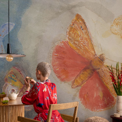 Fotobehang kinderkamer Kleurrijke vlinders