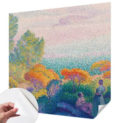 Fotobehang babykamer met een kustlandschap als decor