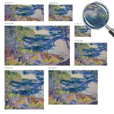 3D fotobehang met een impressionistisch landschap