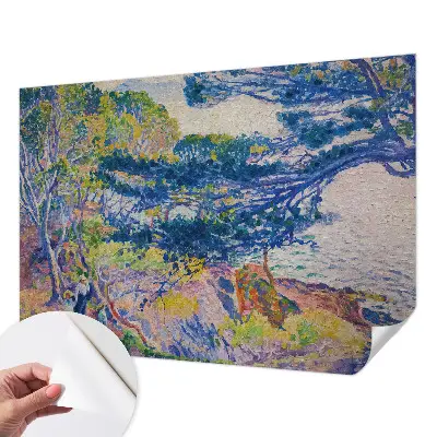 3D fotobehang met een impressionistisch landschap