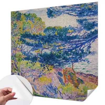 3D fotobehang met een impressionistisch landschap