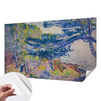 3D fotobehang met een impressionistisch landschap