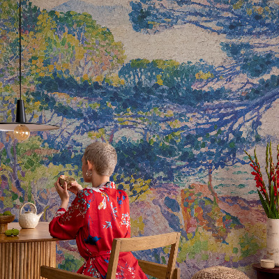 3D fotobehang Impressionistisch landschap