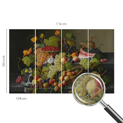 Fotobehang kinderkamer met een vruchtenillustratie