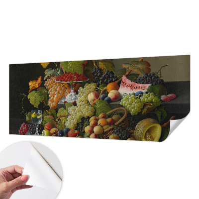 Fotobehang kinderkamer met een vruchtenillustratie