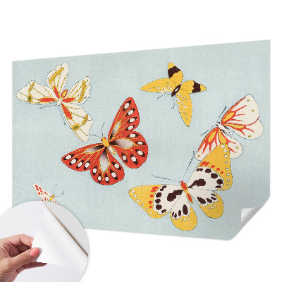 Zelfklevend fotobehang met een artistiek vlinderontwerp