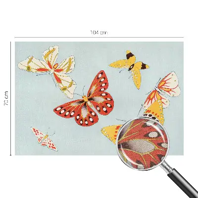 Zelfklevend fotobehang met een artistiek vlinderontwerp