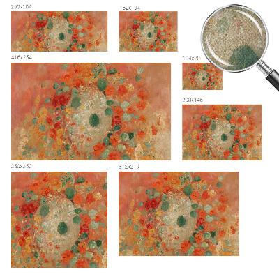 Foto behang voor de keuken Abstracte bloemen