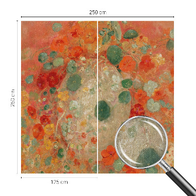 Foto behang voor de keuken Abstracte bloemen