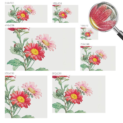 Fotobehang tienerkamer met tere bloemen