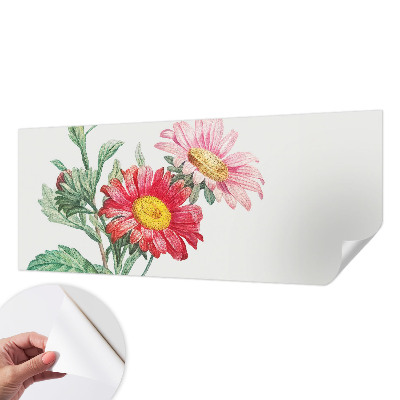 Fotobehang tienerkamer met tere bloemen