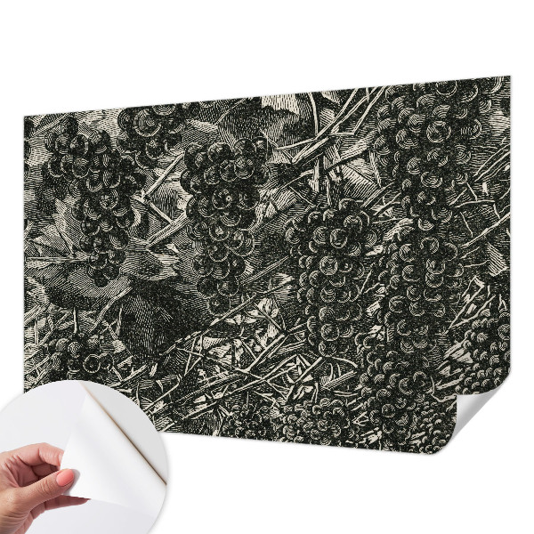 3D fotobehang met een print van druiven