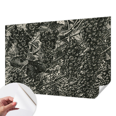3D fotobehang met een print van druiven