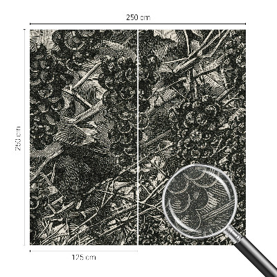 3D fotobehang Druivenafdruk