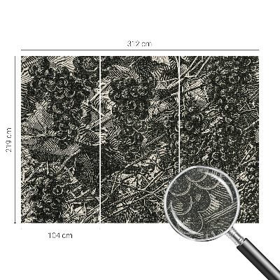 3D fotobehang Druivenafdruk