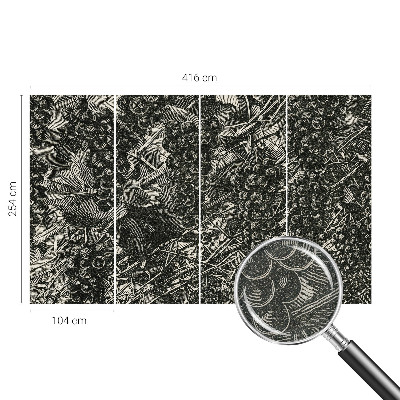 3D fotobehang Druivenafdruk