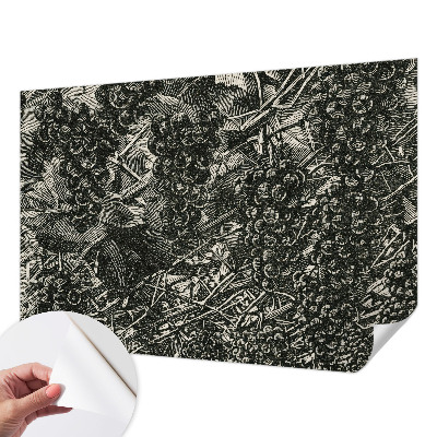 3D fotobehang Druivenafdruk