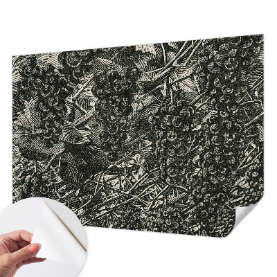 3D fotobehang Druivenafdruk