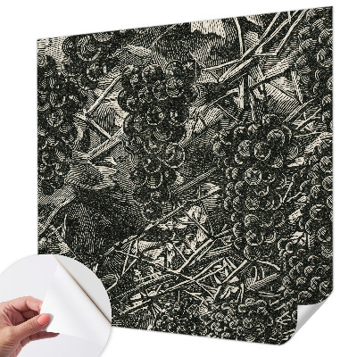 3D fotobehang Druivenafdruk