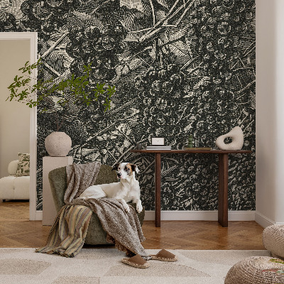 3D fotobehang met een print van druiven