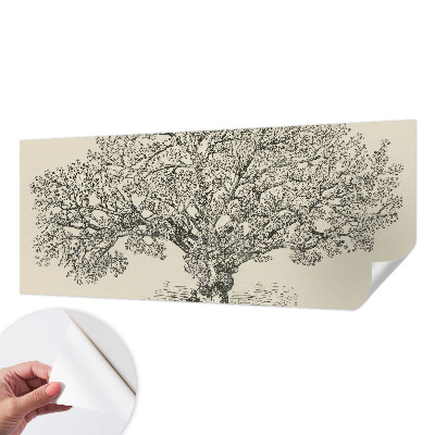 Fotobehang voor kinderkamer met een boomillustratie