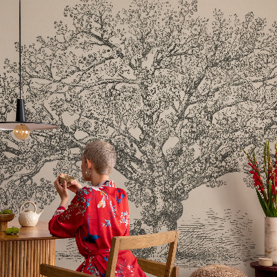 Fotobehang voor kinderkamer Boomillustratie