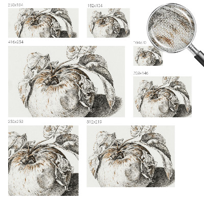 Fotobehang babykamer met print van appelbladeren