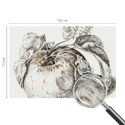 Fotobehang babykamer met print van appelbladeren