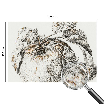 Fotobehang babykamer met print van appelbladeren