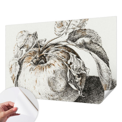 Fotobehang babykamer met print van appelbladeren