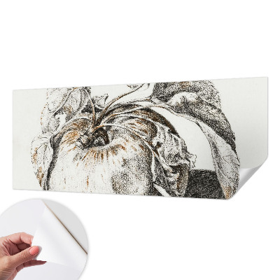 Fotobehang babykamer met print van appelbladeren